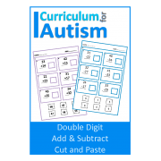 Double Digit addition & Subtraction Cut and Paste Worksheets